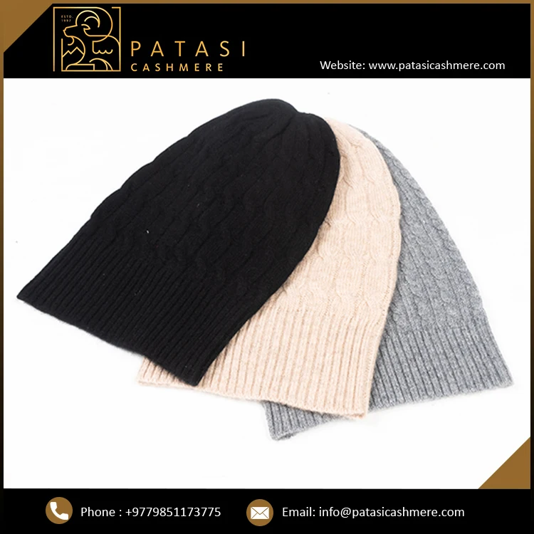 Highest Selling Cable Knit Beanie Hats Boys Girls Customizable Winter Wear Caps Made Cashmere Leather Featuring Designer Logo