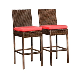 modern luxury aluminium high bar chairs top selling wicker weaving bar chairs garden patio bar furniture