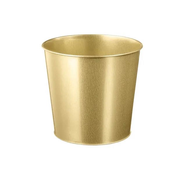  Металлический горшок с позолоченным покрытием и ручкой крючком для подвешивания в вертикальной стене цветочный посадки