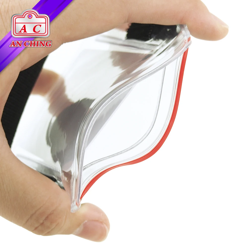 Clear Arm ID Holders Badge Holder Armband Card Holder With Zipper Lock For Security Work