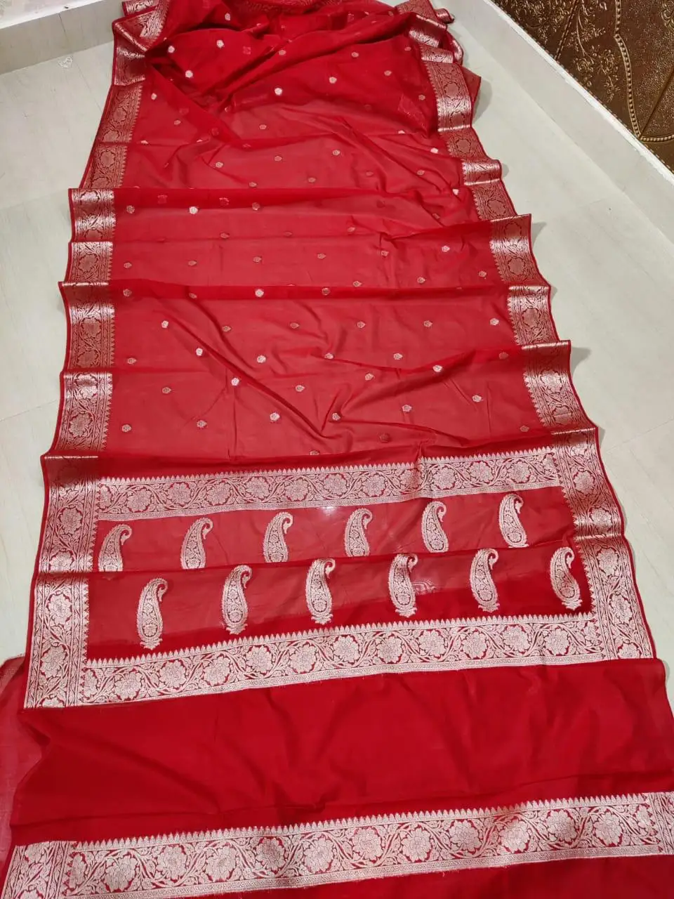 Latest Fashion 2021 Banarasi Saree for Women used at home weddings celebration diwali festival