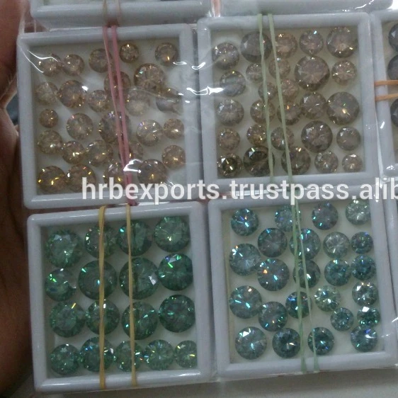 Cheapest Lab Grown Moissanite Diamond Wholesale Price for All Fancy Color From India USA, Green,yellow/brown/chocolate Color