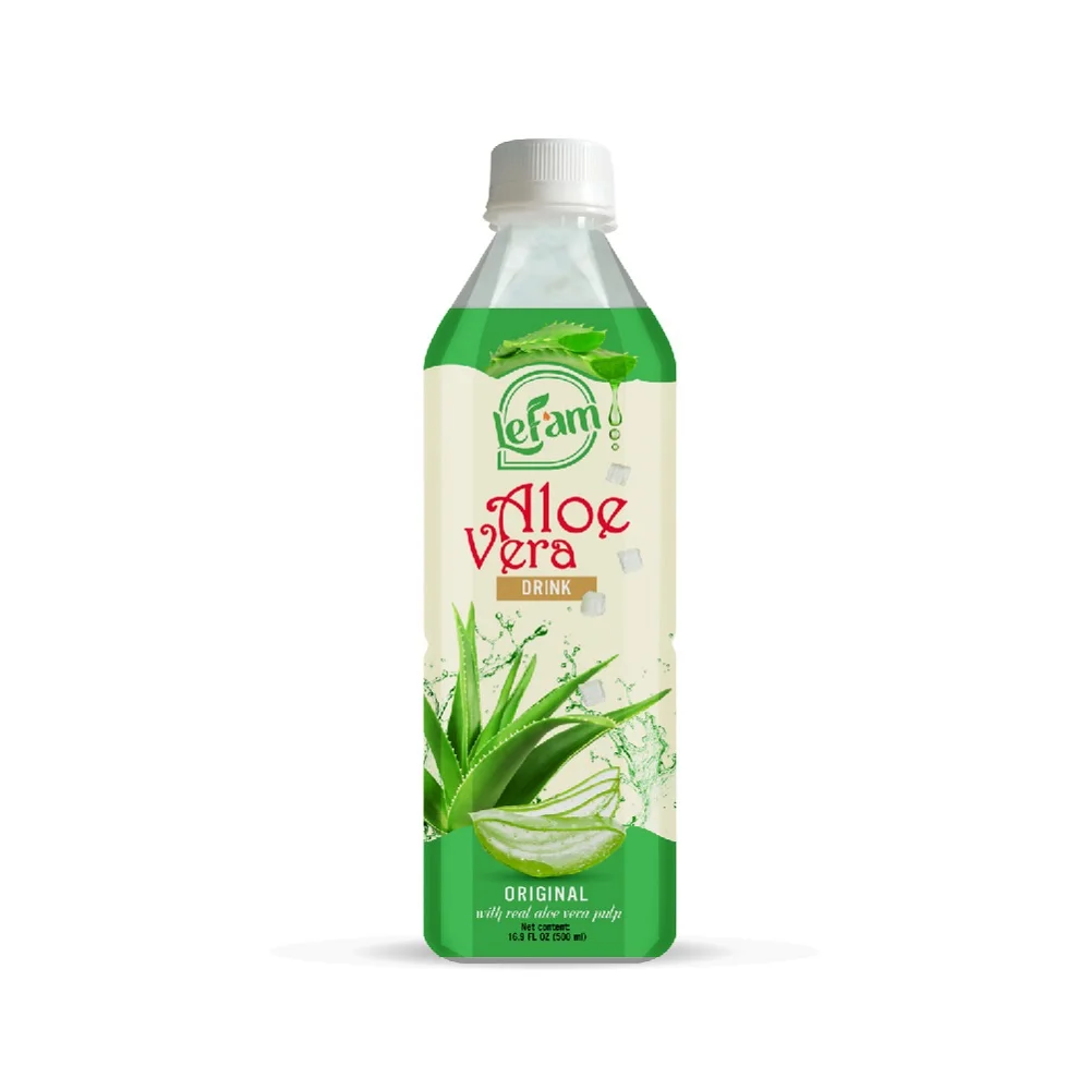 Aloe Vera Flavor Melon real pulp 100% Natural Hot Taste Low Sugar Lefam Beverages 16.9 0z Factory Price