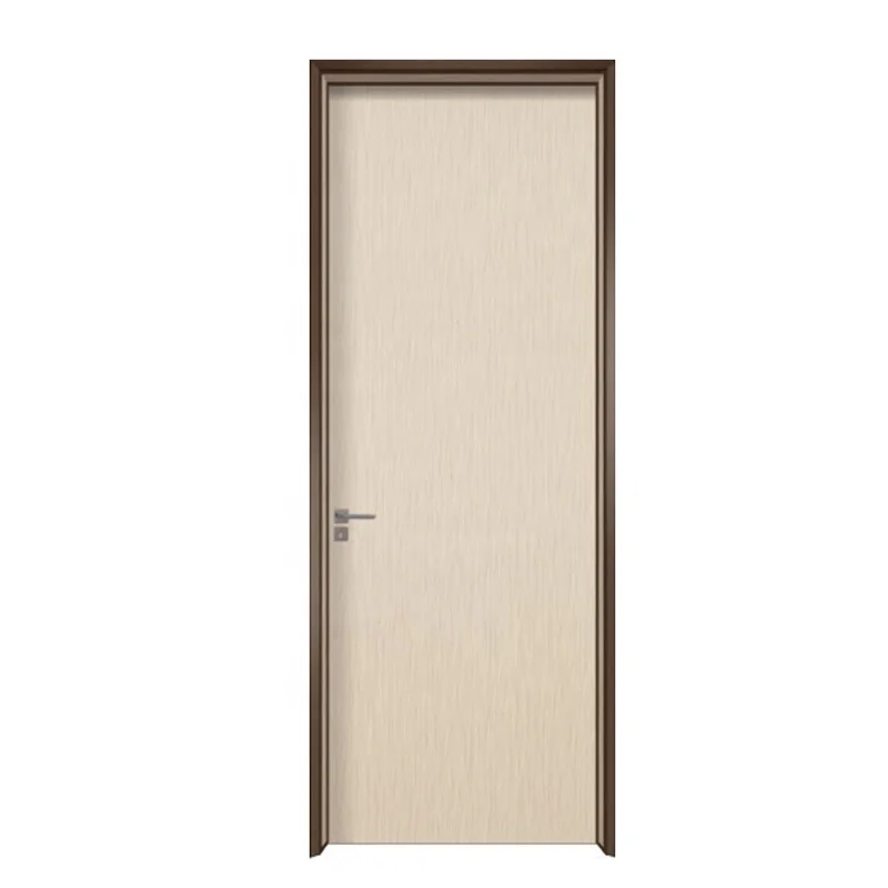 Modern style latest design interior melamine solid wooden office door