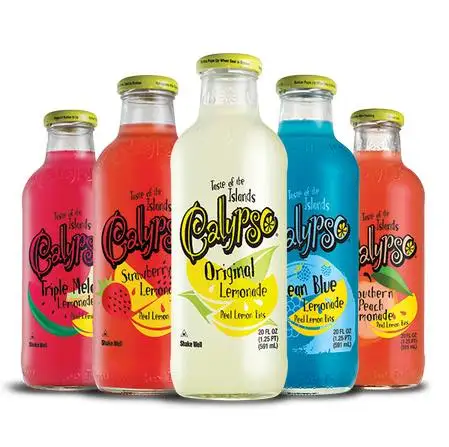 Calypso paradise punch lemonade / Calypso 473ML x 12 glass bottles Kiwi Lemonade / Calypso All Natural Flavors Lemonade Drink