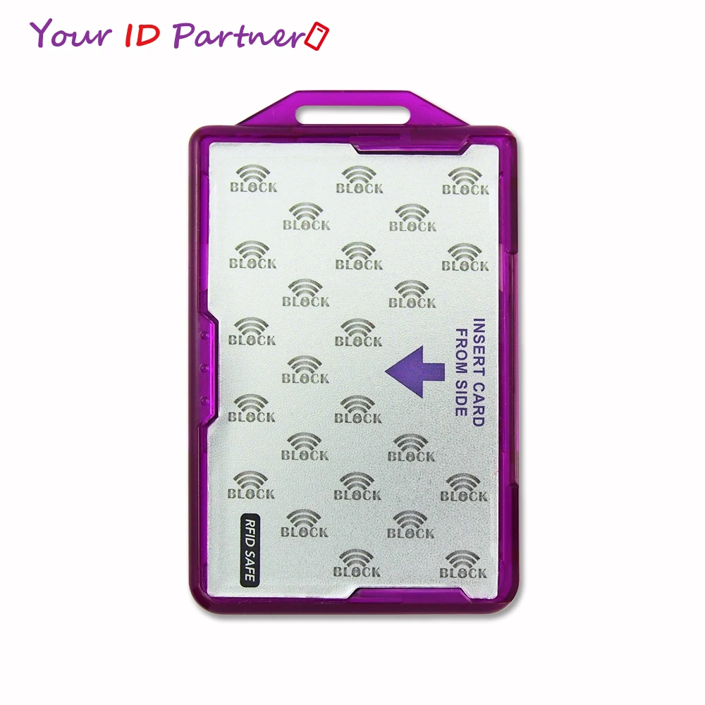 Пластиковый держатель RFID-значка с блокировкой