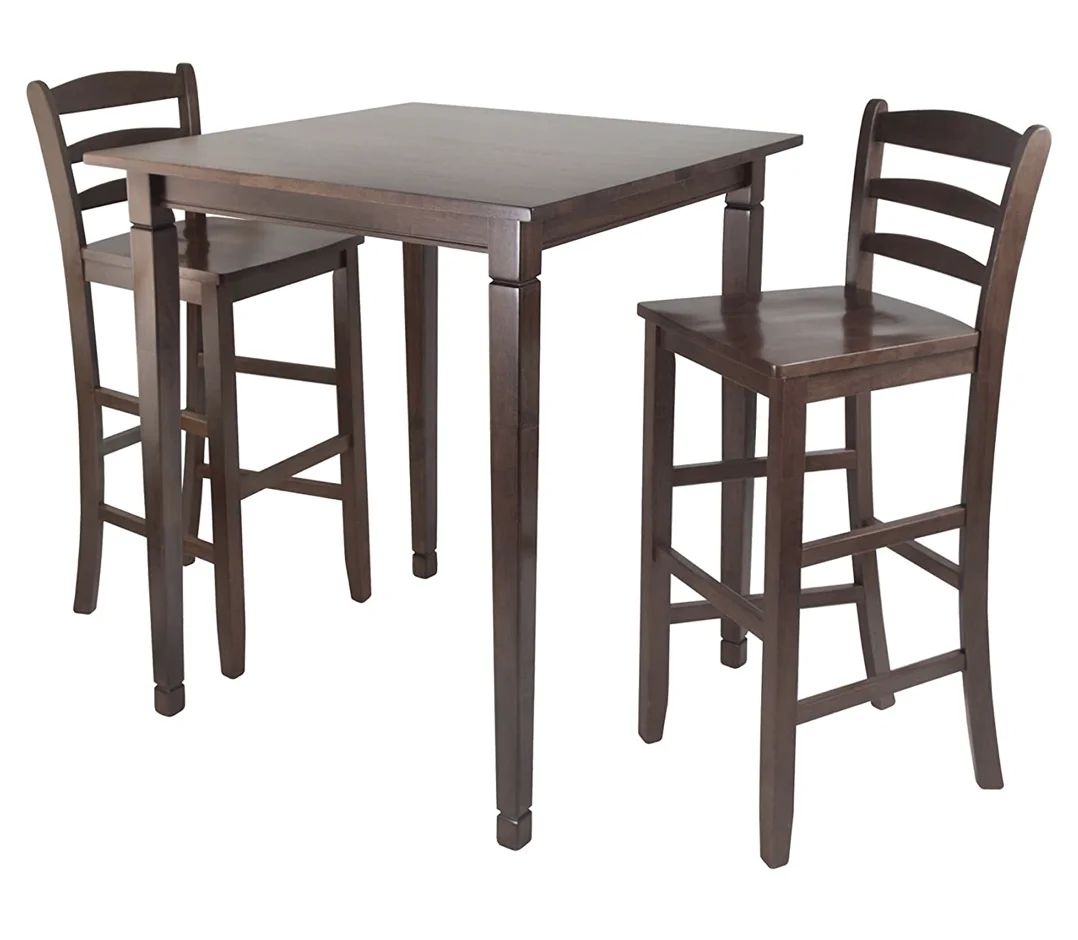 Высокий стол Kingsgate высокий обеденный из массива резины и дерева вмещает до 4 человек отлично подходит для барных стульев любого стиля