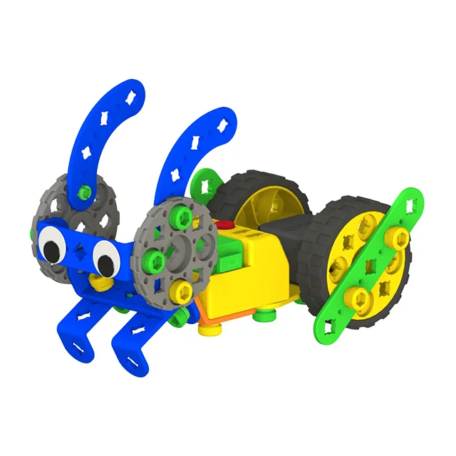 Best Quality Toy Robots Simple Building Toy with Motor with Battery Case Car Hermit crab Dinosaur Toy Product