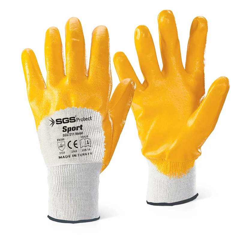 Sport Latex Coated Cotton Knitted Gloves