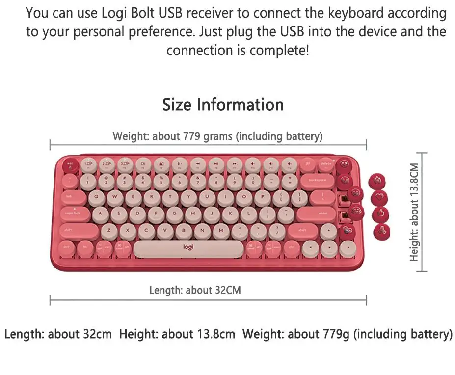 Оригинальная Беспроводная механическая клавиатура Logitech PO P KEYS портативная с коричневым переключателем Офисная ретро-клавиатура в стиле панк маленькими