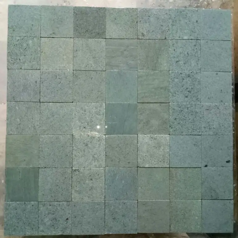 1st Grade of Bali Green Stone: Green Sukabumi Stone for swimming pool tiles 10x10x1 green tiles natural stone anti-slip