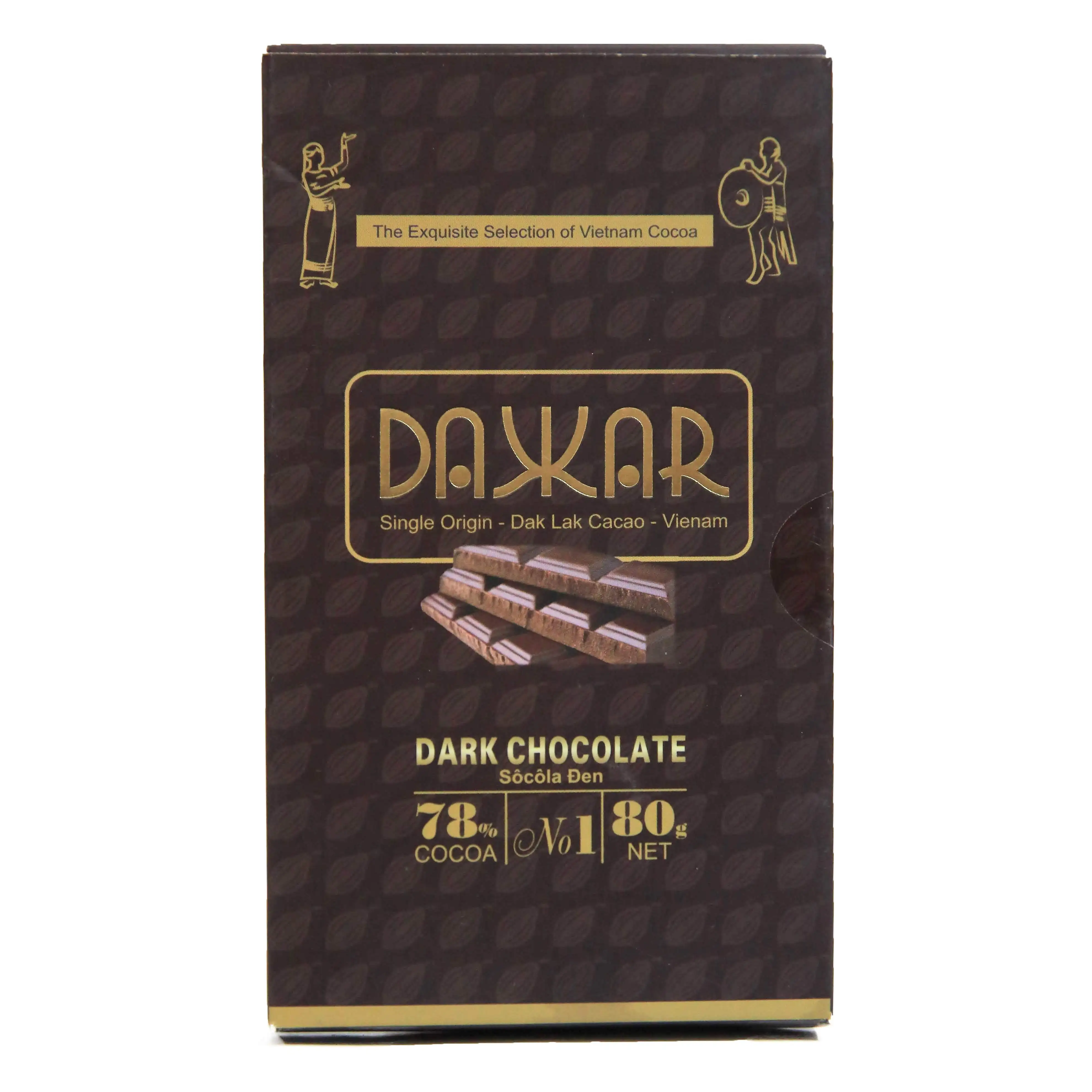 DAKAR Dark Chocolate Bar 78% Cocoa 80 g