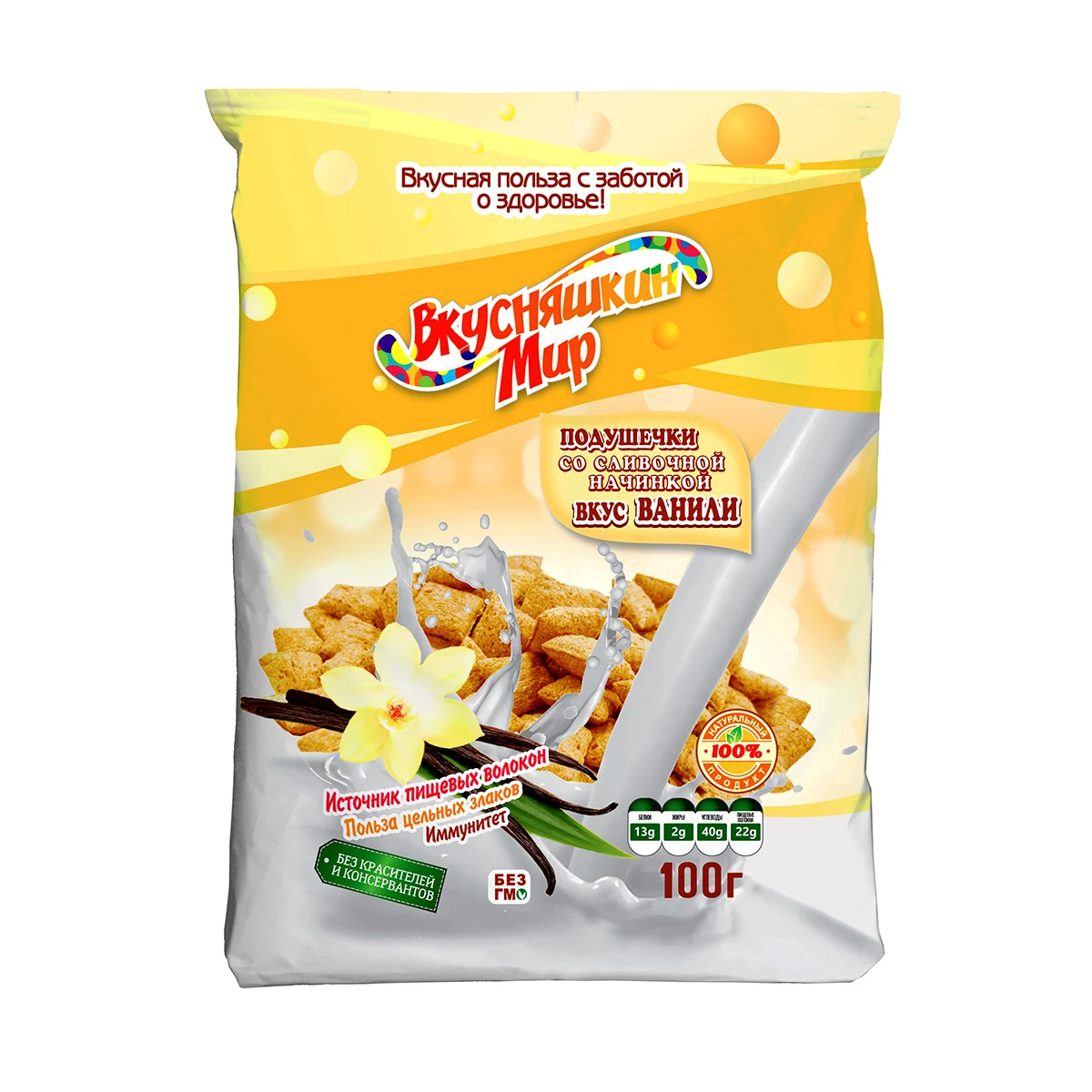 
Premium morning cereals cream & vanilla flavoured filling, from manufacturer 