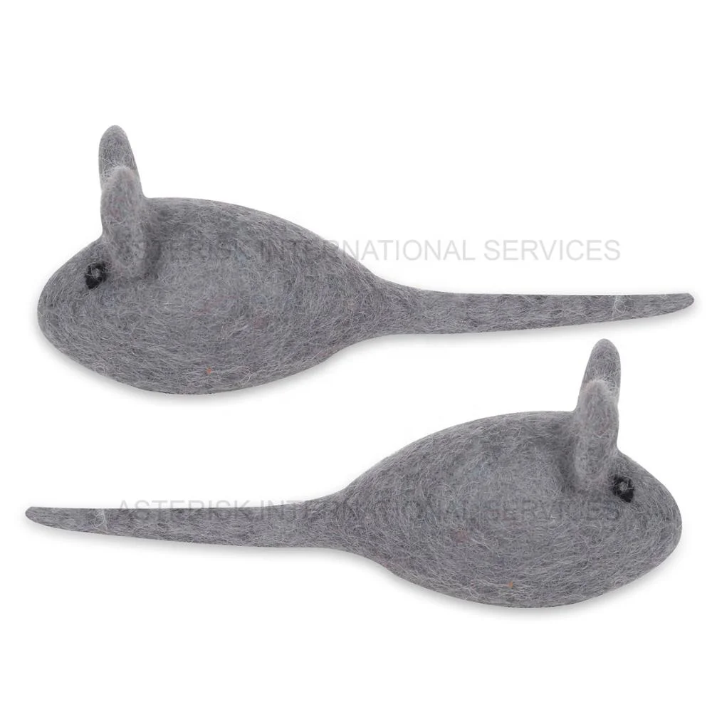 High Quality Handmade Felt Mouse Toys for Cats - Top Selling Amazon Felt Pet Toys - Organic New Zealand Felt Wool Toys for Cats