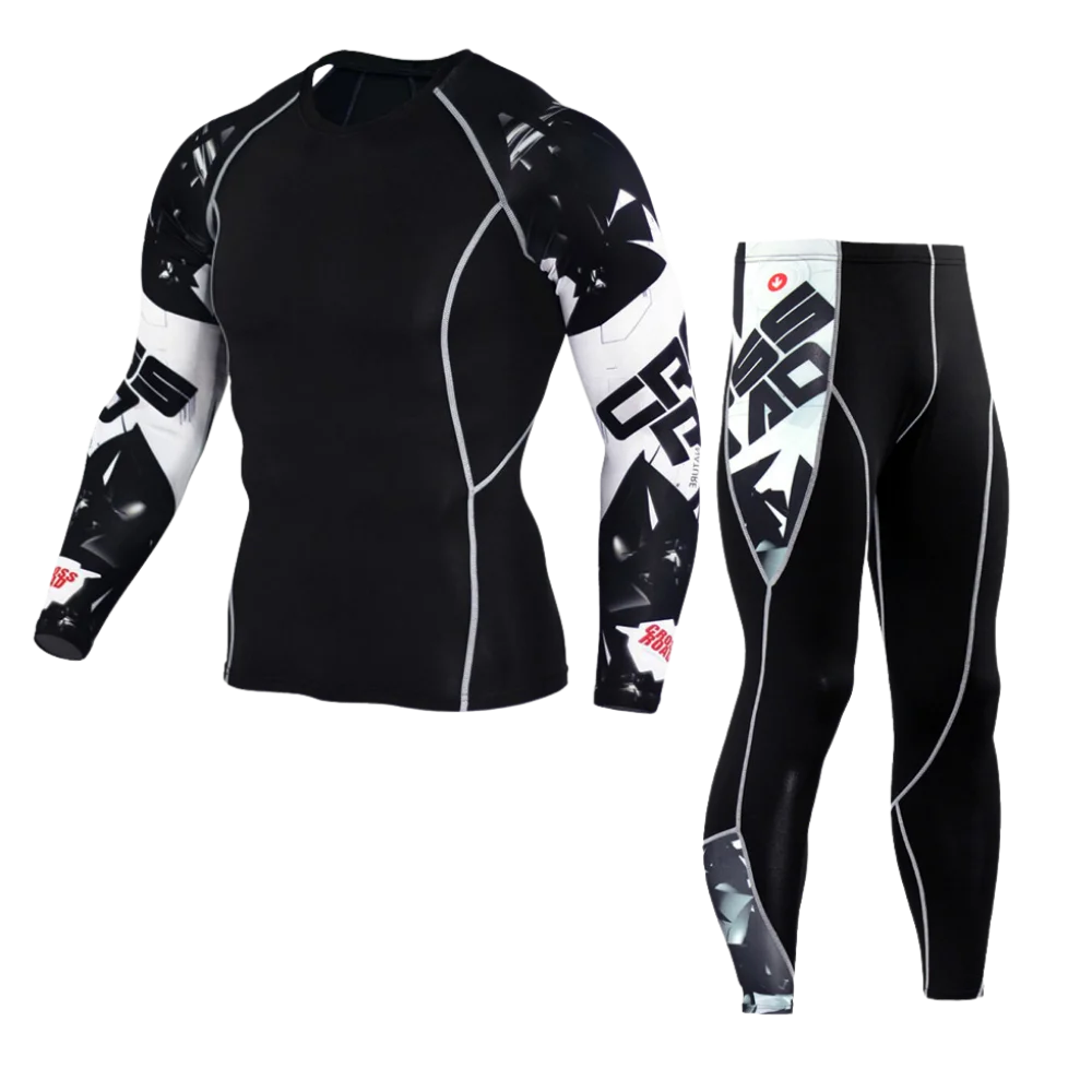 Long Sleeve Mens Rashguard Quick-dry Underwear Compression BJJ Rush Guard for Workout Sports Gym