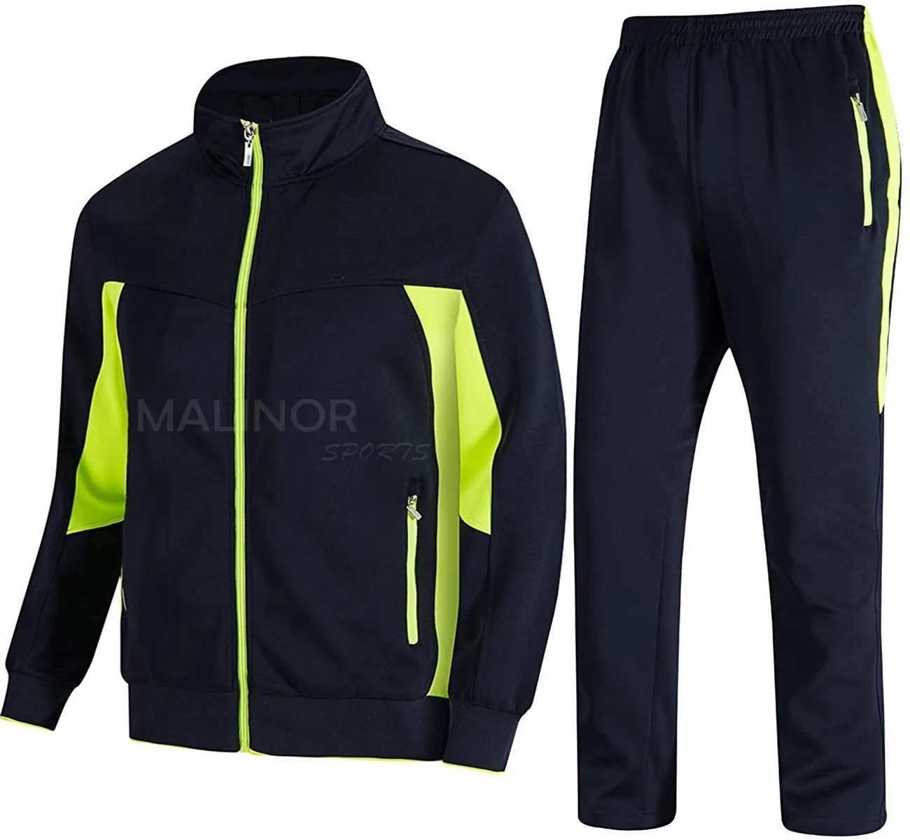 MALINOR Custom Sport Wear Mention Mid Spliced O Neck Jogging Printing Casual Men Track Suits Tracksuits Pink Black Quantity