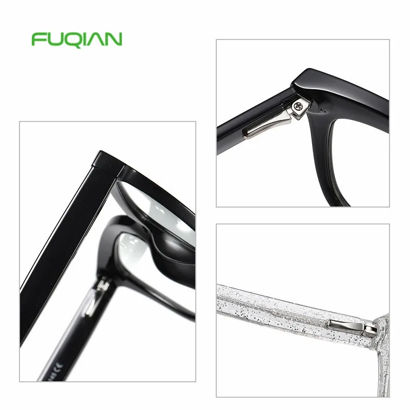 Trend Pin Anti Blue Computer Eyewear TR90 Spring Leg Transparent Myopia Glasses Frame