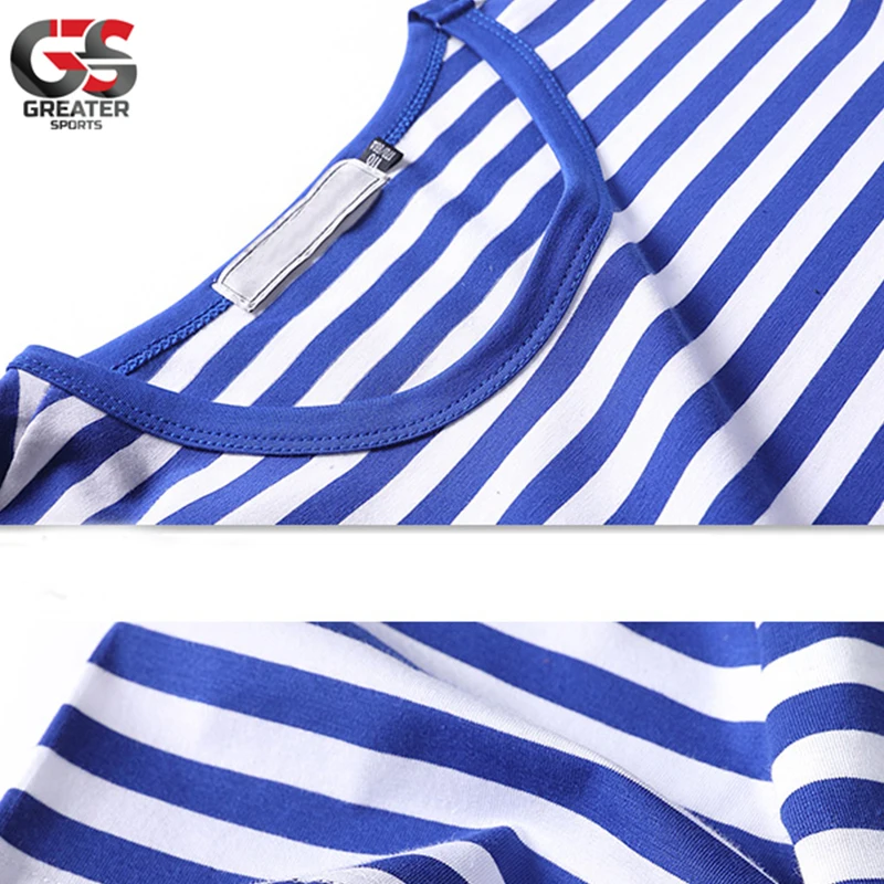  Черно-белая полосатая футболка дешевая хлопковая дизайнерская от производителя мужская с индивидуальным принтом