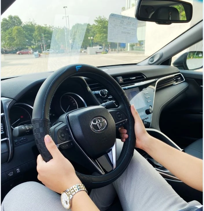 Steering wheel cover Wholesale Cover Steering Wheel Cover Genuine Leather BTL04 Size: S (36.5cm)/M (38cm)
