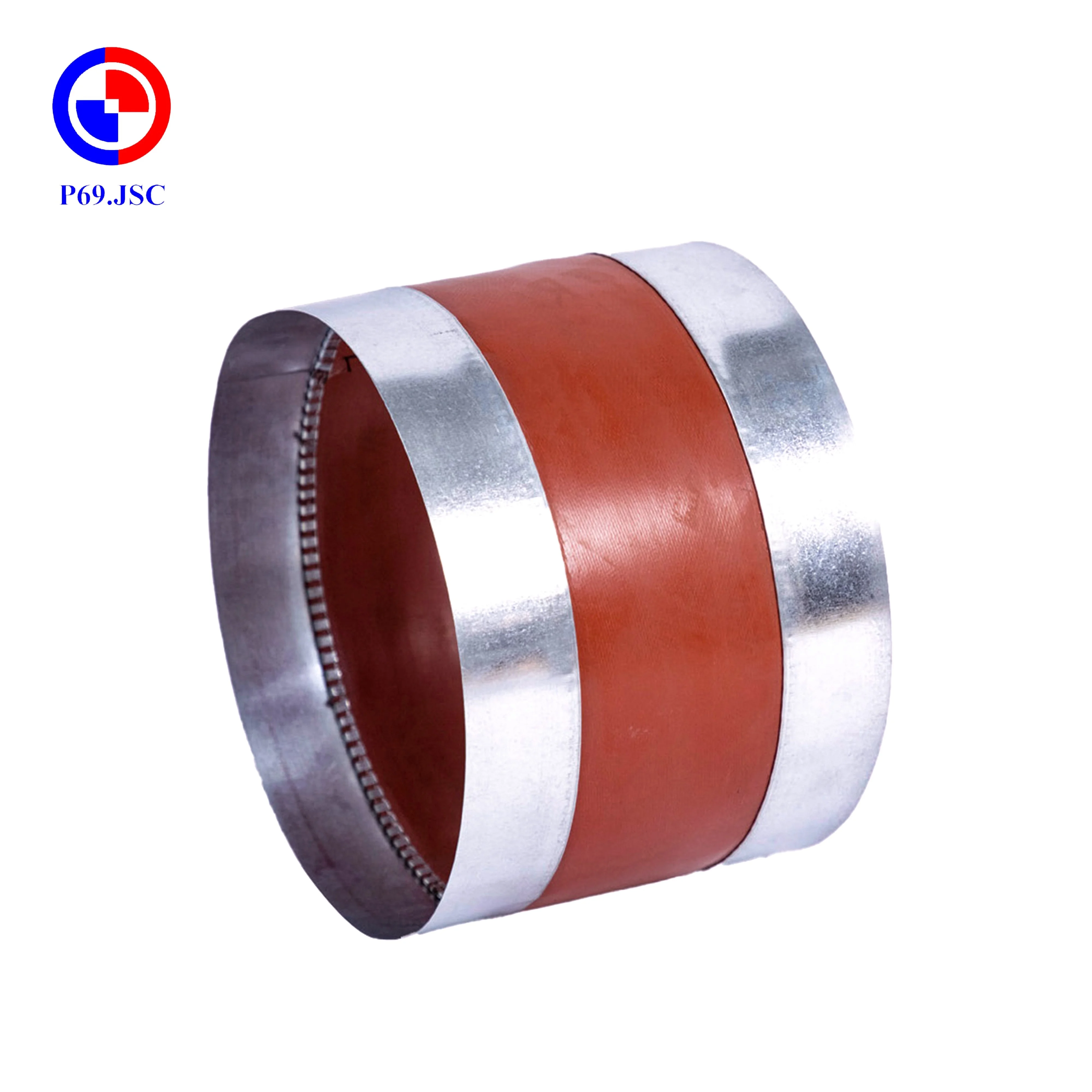 Fire-Resistant Increase Stability Flexible High Quality OEM Canvas Polyester Glass Fiber Duct Coupling PVC Round Duct Tape P69