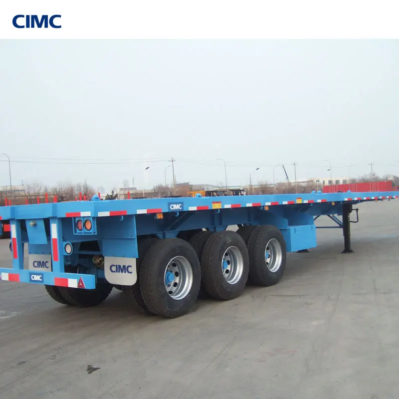  Прицеп платформа CIMC 20/40/48/60Ft выдвижной полуприцеп с платформой 3 оси 100