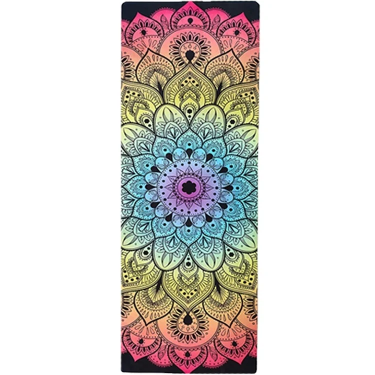 Eco Friendly Wholesale China Suede Natural Rubber Yoga Mat With Carrying Strap