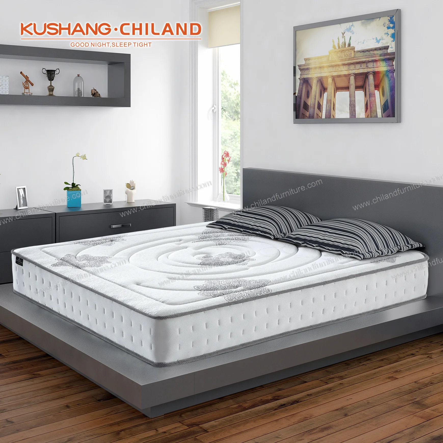  Chiland новинка специальное предложение madrass Королевский размер плотная жаккардовая ткань купить дешевый матрас дешевые онлайн матрасы в коробке