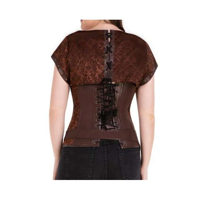 Premium Quality Zipper Over Burst Corset Top Made With Cow Skin Leather For Women Available In Low Prices