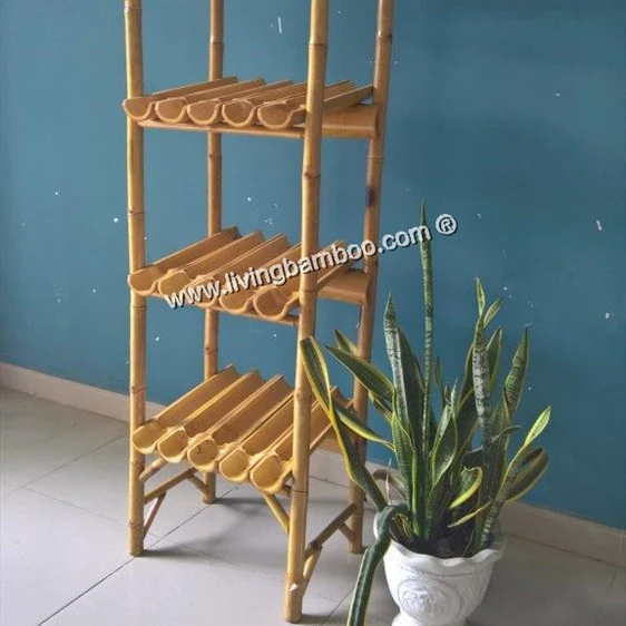 CON SON бамбуковая полка для вина, бамбуковая мебель для помещений