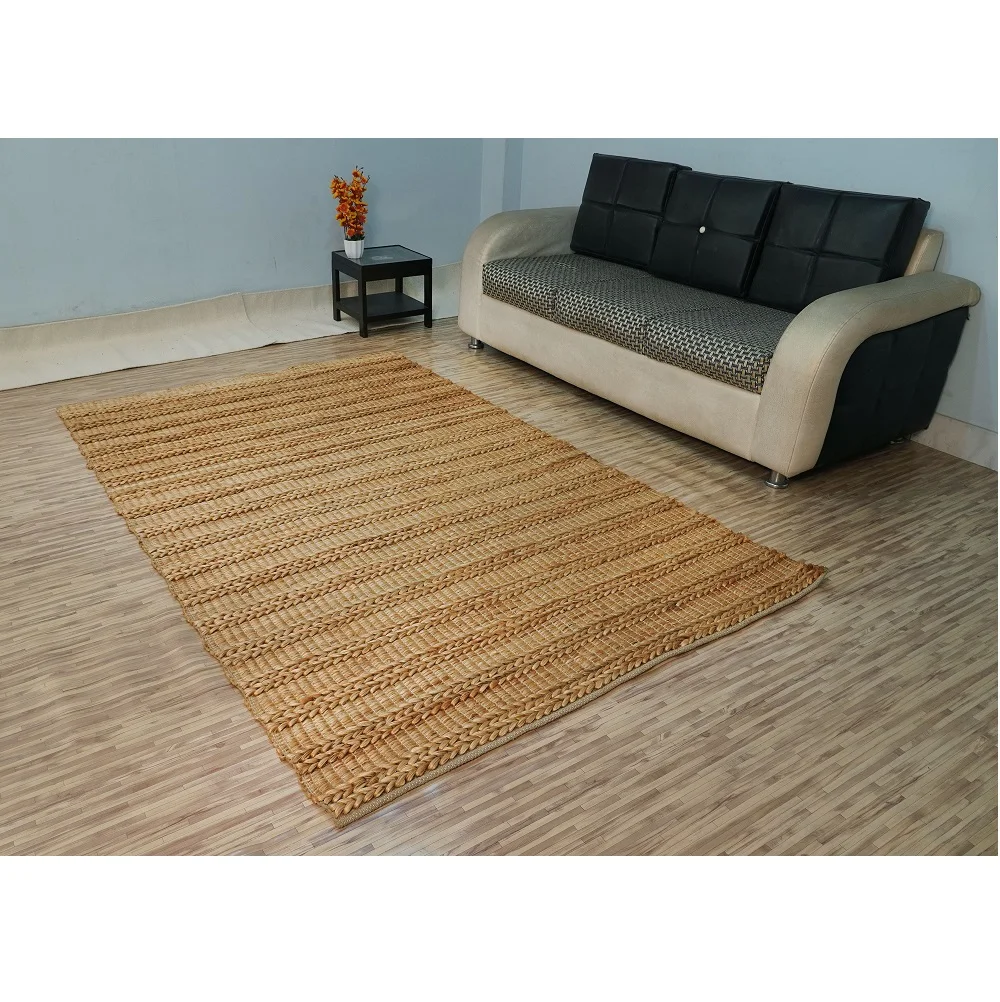 Hand made natural rug Indian hand made natural carpet Jute material bride rug woven jute rug
