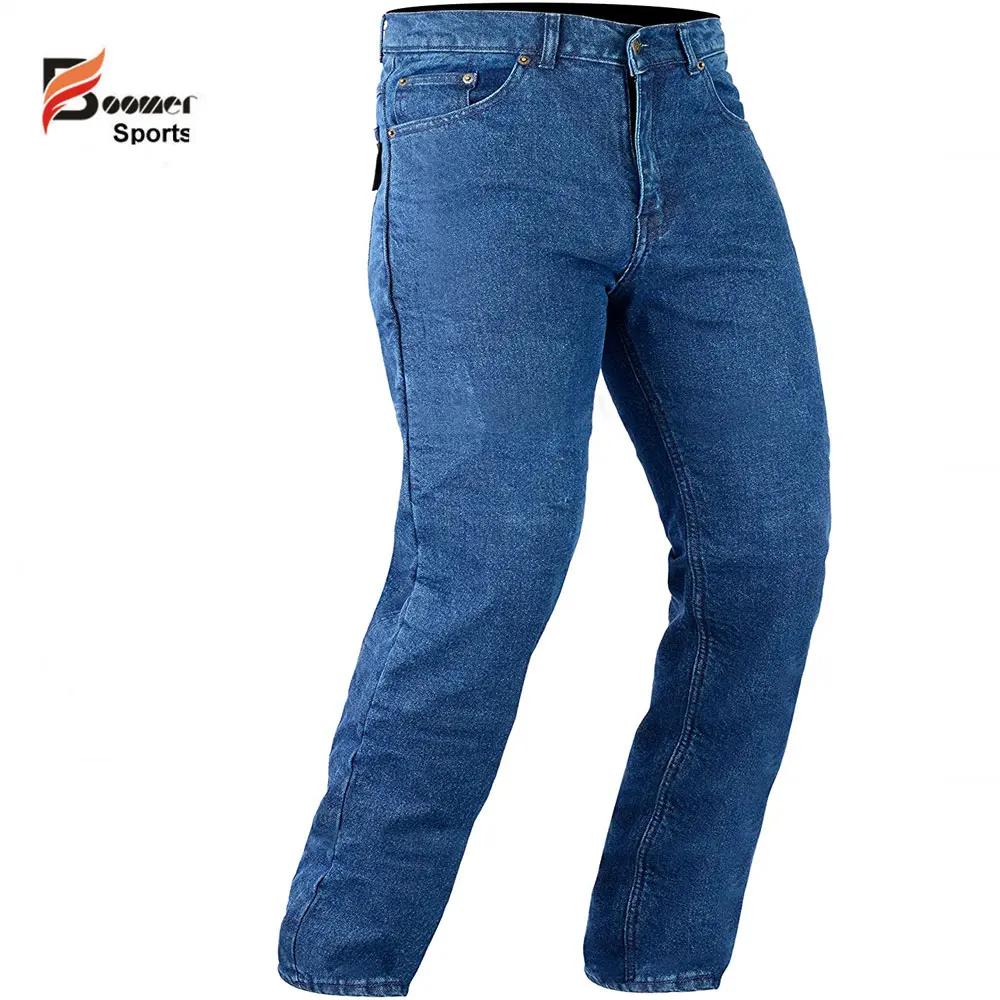 OEM дизайн для мужчин Rider байкерские синие джинсы велосипед Брюки Крест колена