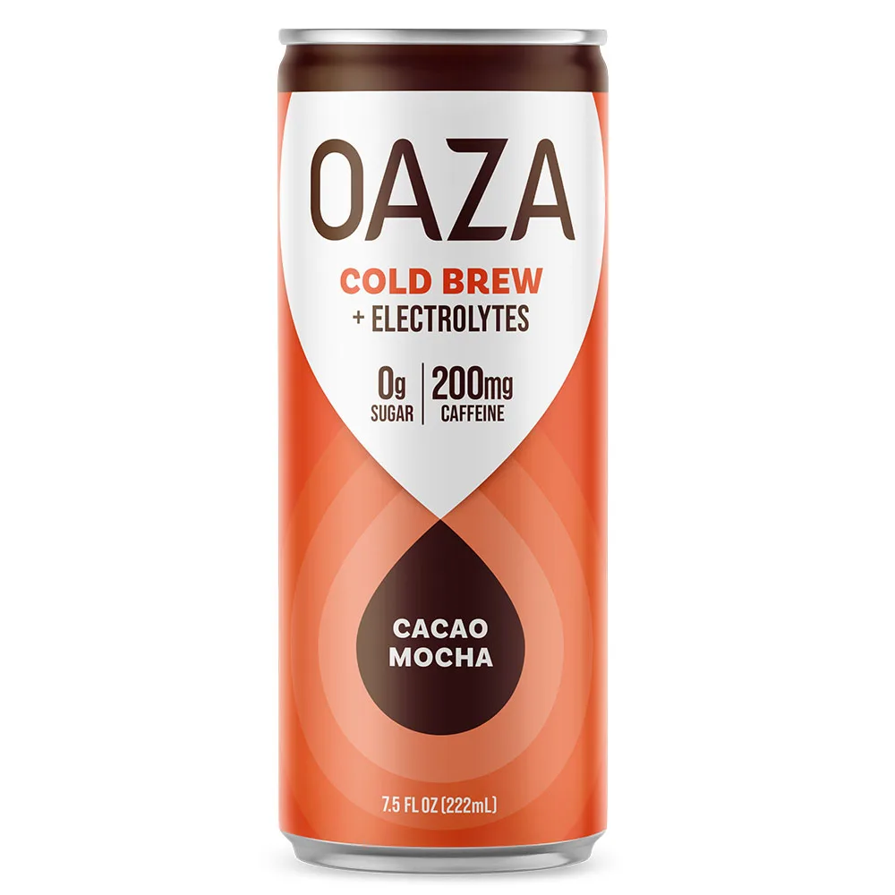 OAZA High Performance Cold Brew Hydrate Your Coffee Ready to Drink Cacao Mocha 8 Fl Oz Pack of 12