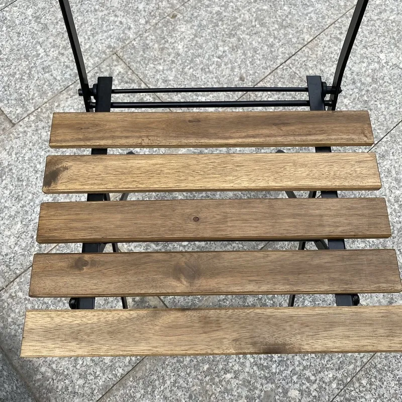 Modern Style Customization Color  Bistro Set Outdoor Acacia Solid Hardwood Table and Chair from Viet Nam factory