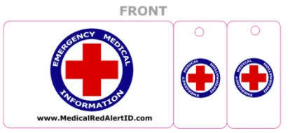 Медицинская красная система оповещения переменной передачи данных и извлечения QR голограмма наклейка для медицинской чрезвычайной ситуации 01