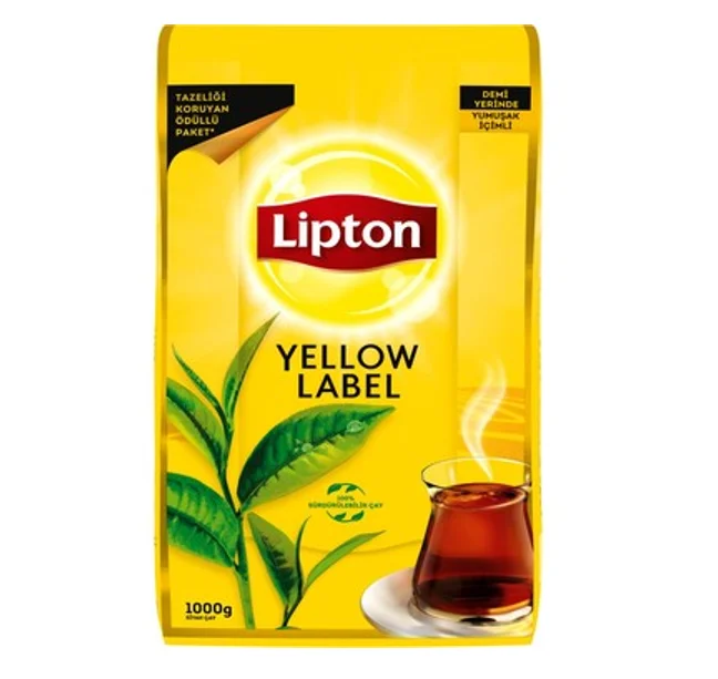 Черный чай с желтой этикеткой Lipton