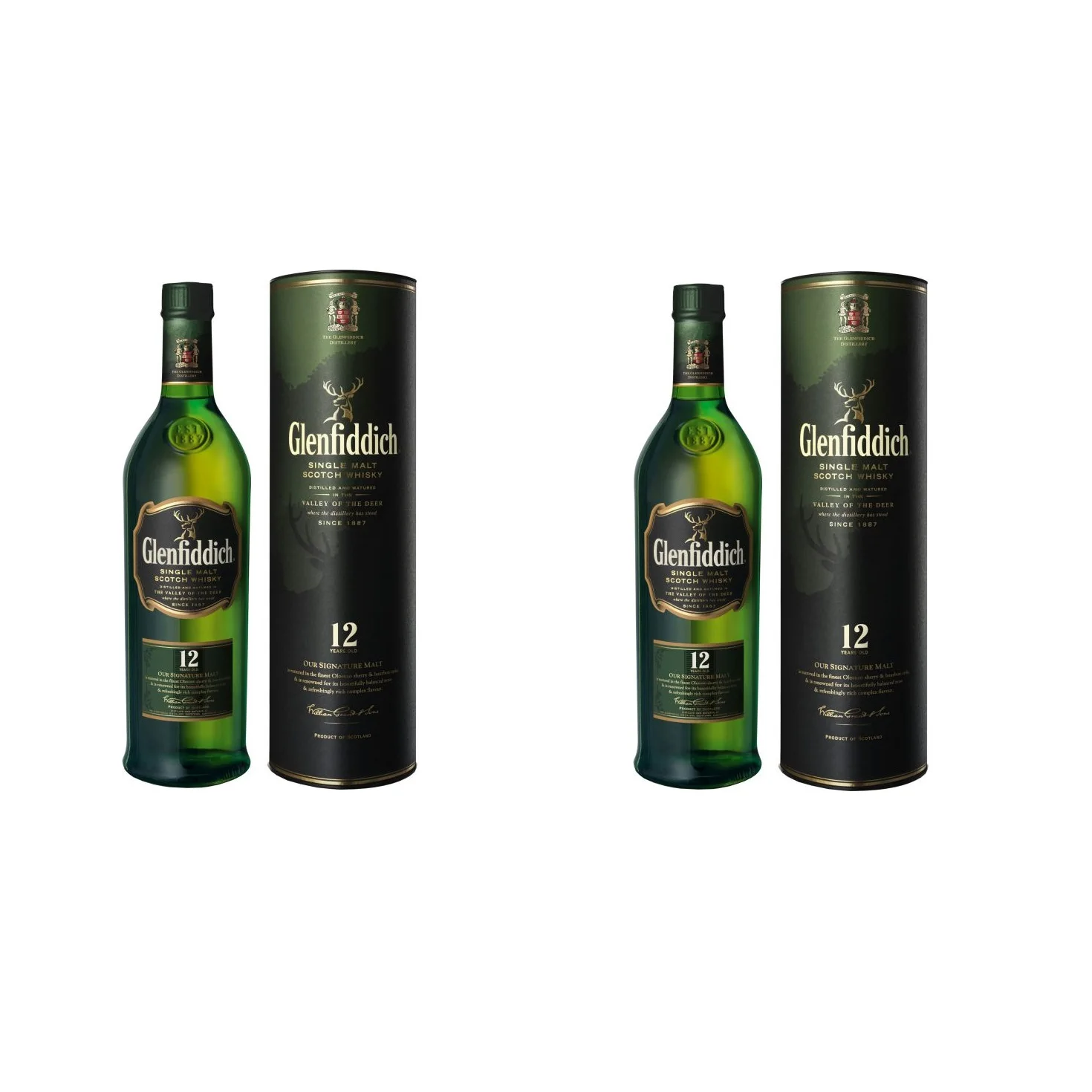 Glenfiddich Scotch Whisky 12, 15, 18 years old