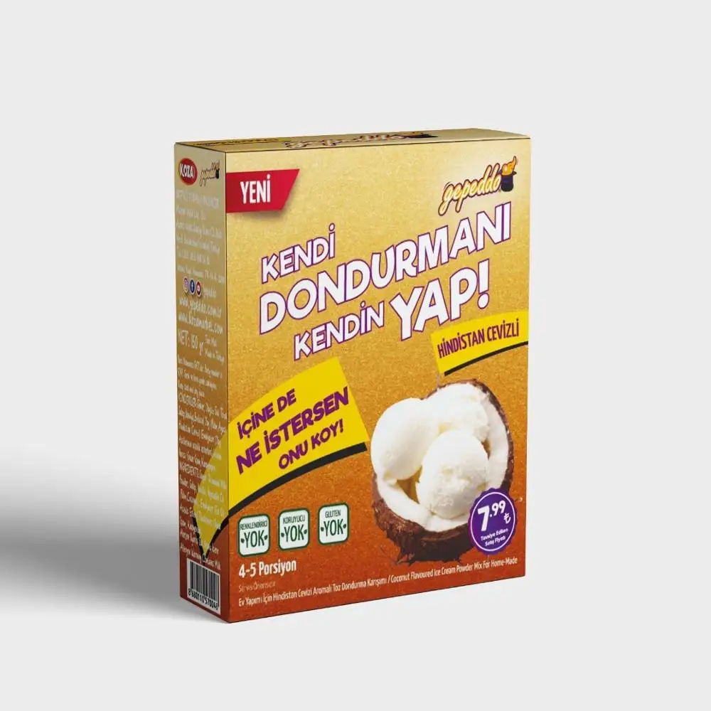 Homemade Coconut ice cream powder mix