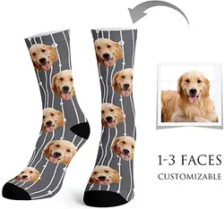 Custom Socks Dog Pattern 3D Printing Sports Men Woman Socks Wholesale Drop Ship