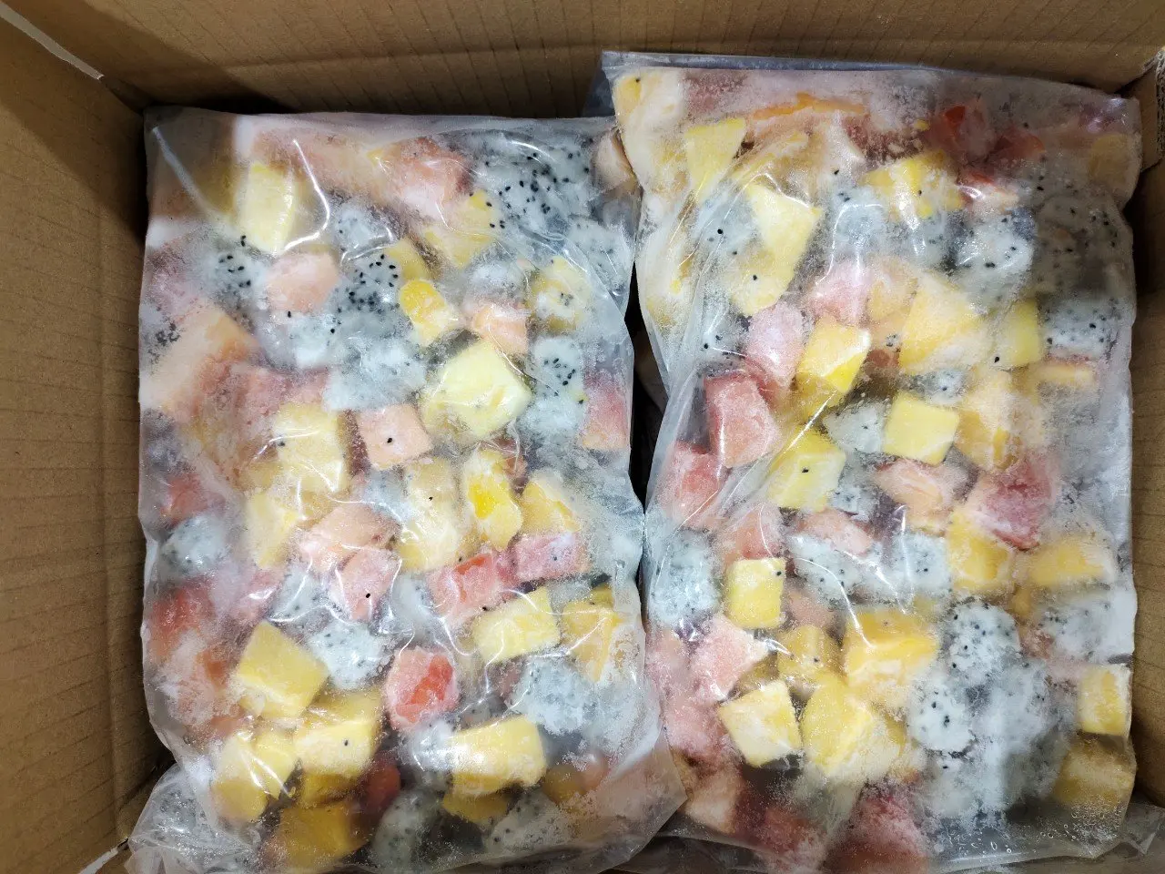 The Best Selling Product - IQF Frozen Mixed Fruit Mango + Red Papaya + White Dragon Fruit Origin Vietnam Export Standard