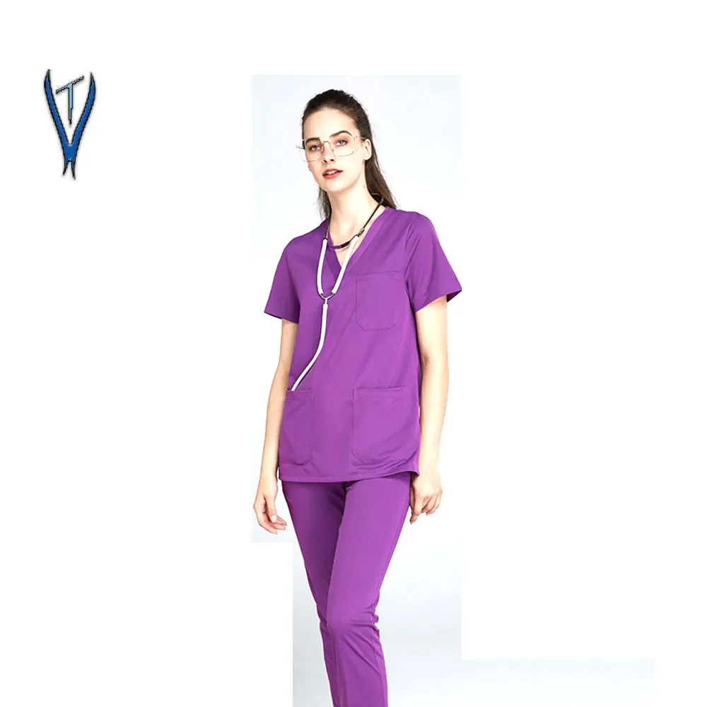Premium Quality Hospital Uniforms Medical Scrubs Nurse Long Sleeve Jacket Scrub Suit For Women