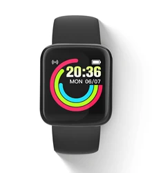 D20 Pro Smart Watch Y68 BT 5.1 Fitness Tracker Sports Watch Heart Rate Monitor Blood Pressure Smart Bracelet for Android IOS