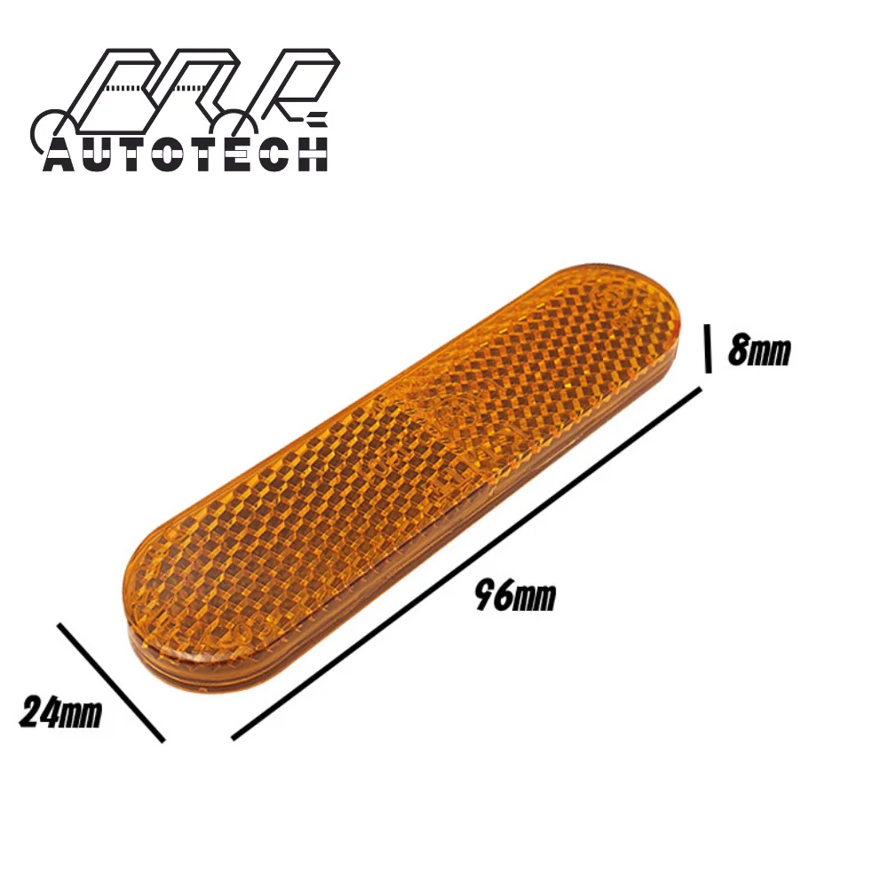 Овальные янтарные отражатели для мотоциклов и скутеров