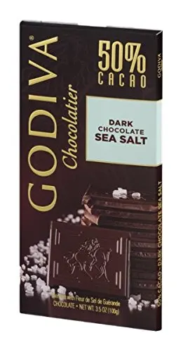 Godiva 100g Tablet Dark Chocolate 50% Sea Salt