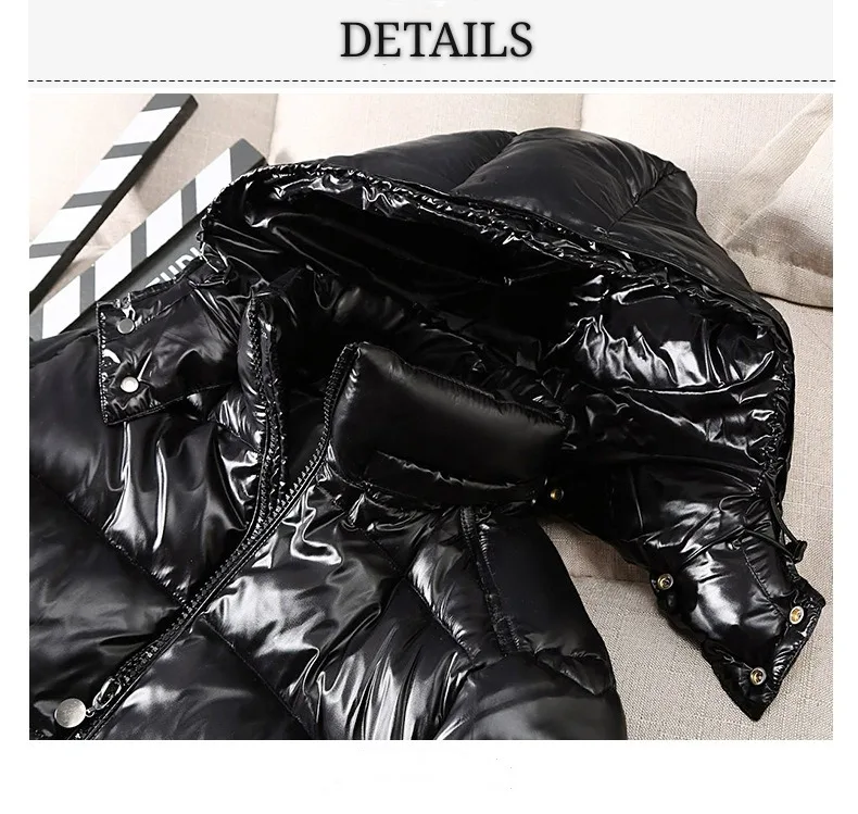 Puffer Jacket Men Shiny Puffer Black Jacket Men Back Bubble Jackets & Coats 2023 Wholesale Winter for Men Stand Casual Knitted