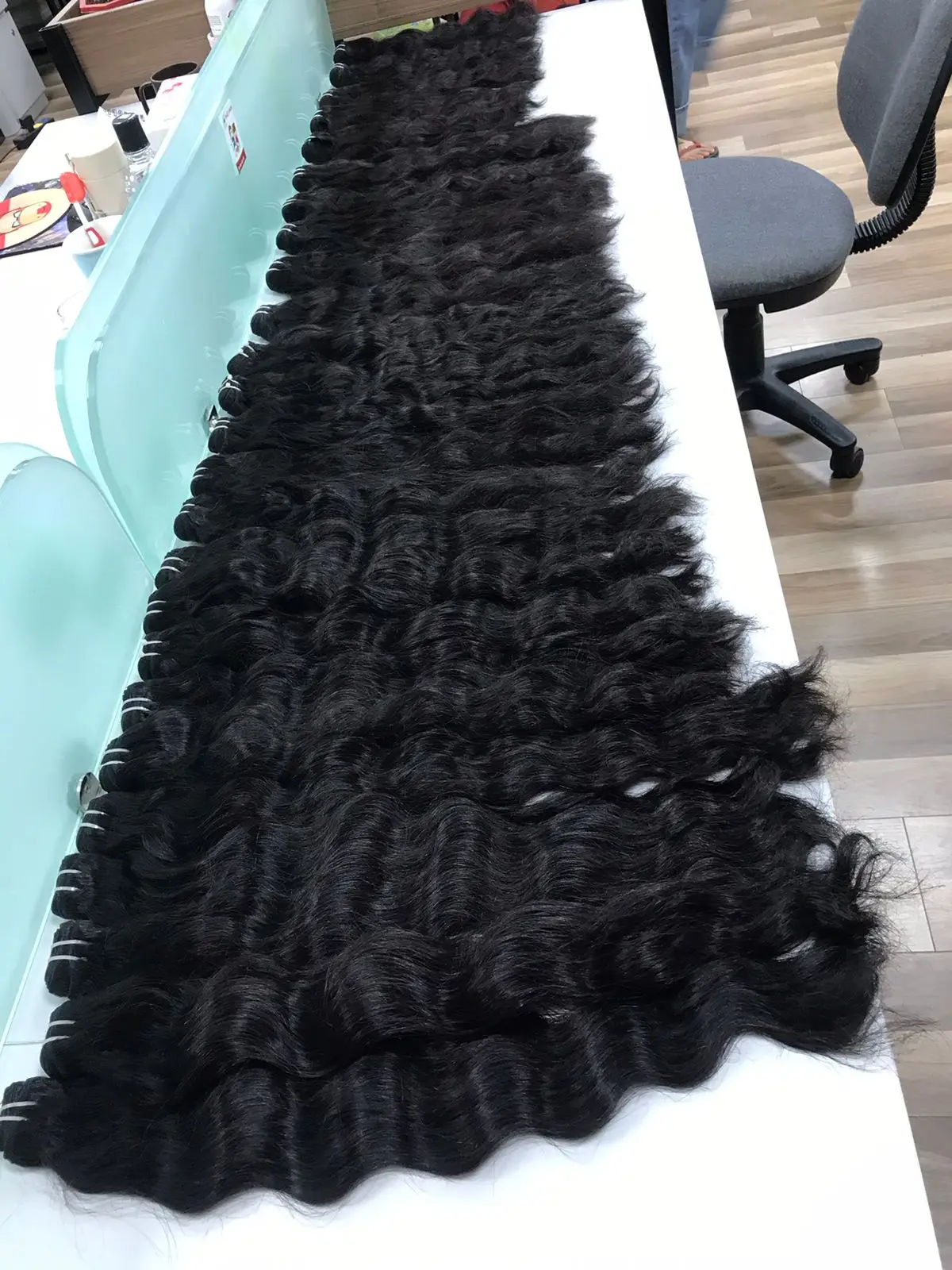 Hair black natural wave bundles super double drawn Vietnamese wholesale human hair vendor