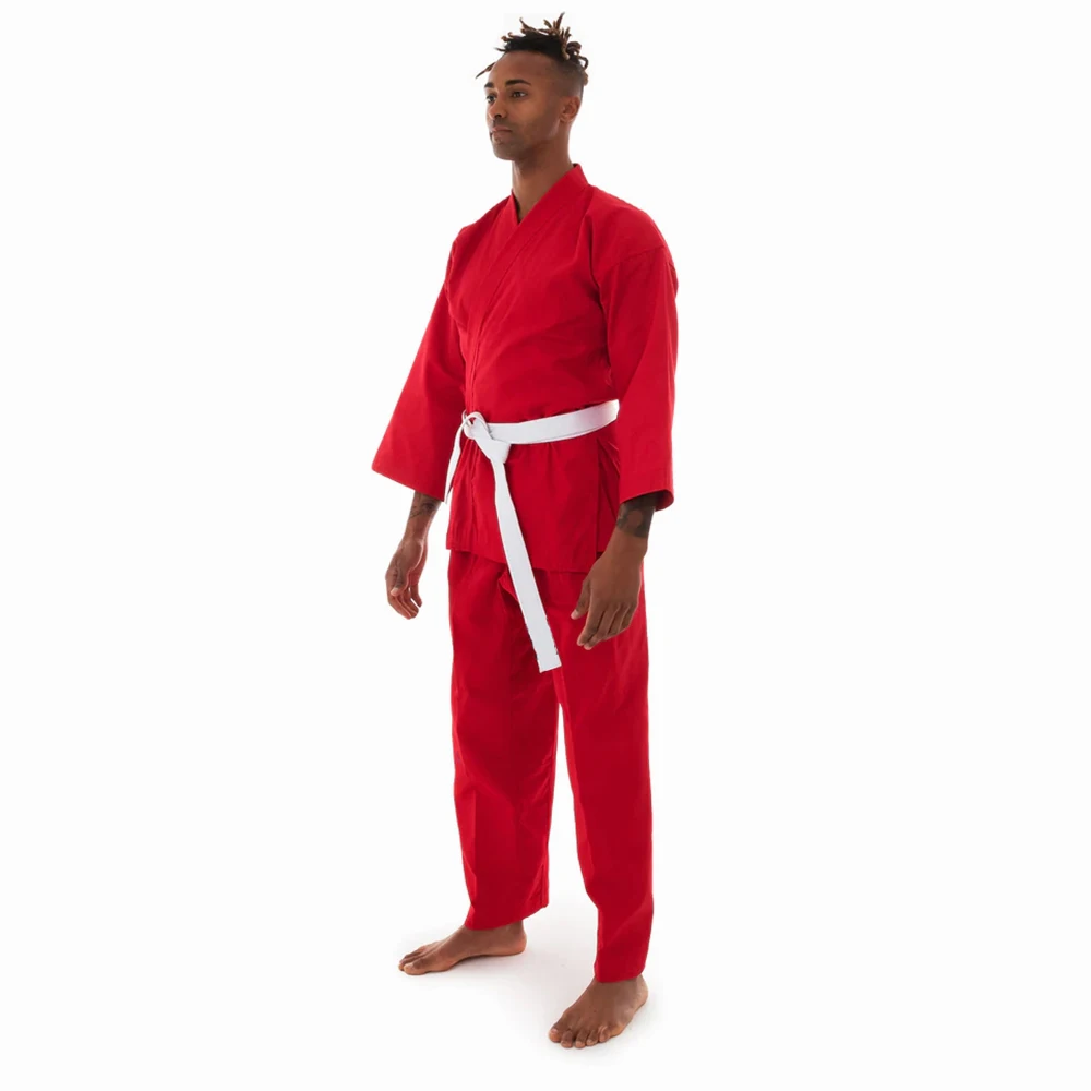 High Quality Sportswear Martial Arts BJJ Uniforms Red Color Made in Cotton  / Polyester Brazilian Jui Jitsu Suits
