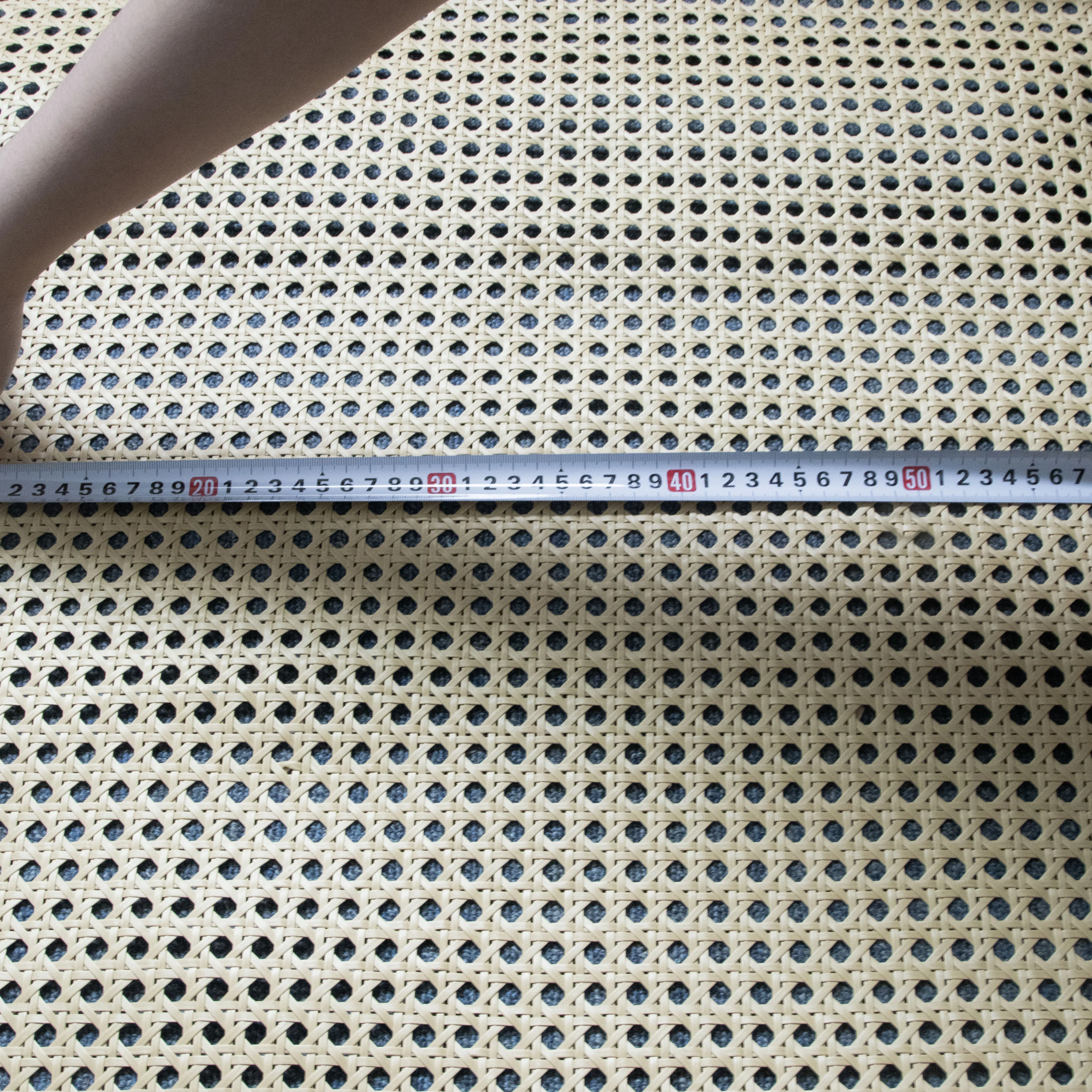 Best quality Factory price PE plastic Mesh Rattan Cane Webbing Roll Woven Natural Rattan Webbing Cane