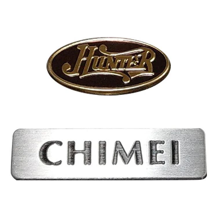 Waterproof Brushed Metal Logo Aluminum Nameplate with Adhesive for home Taiwan auto parts auto spare parts auto parts accessory