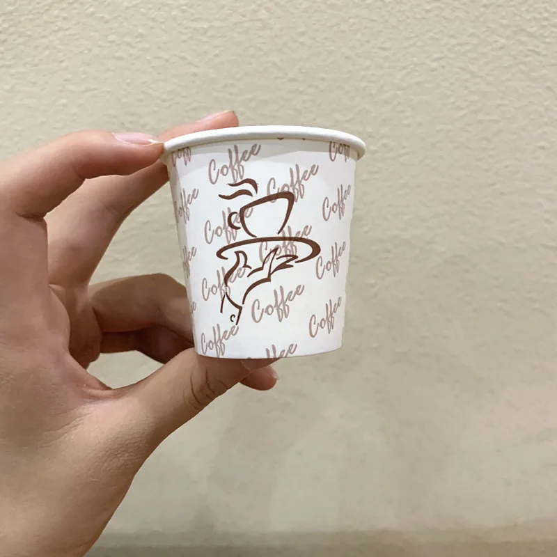  1 унция 2 унции 4 кофейный чай сок с двойными стенками маленькая чашка на вынос одноразовая гофрированная индивидуальным принтом пищевой вкус