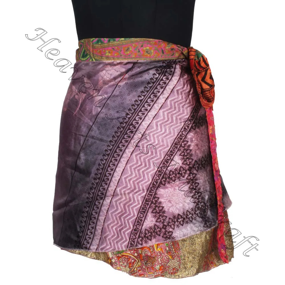 2023 High Fashion Elegant Mini Skirts Beach Wear Mini Skirt SWS357 Gypsy Hippie Boho Indian Retro Paisley Silk Casual Wrap Short